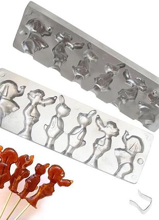 Форма для приготування домашніх льодяників та цукерок на паличці «слон, вовк та заєць» хеаз харків