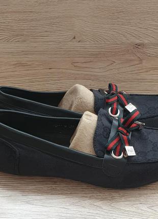 Кожаные туфли gucci лоферы мокасины italy.оригинал1 фото