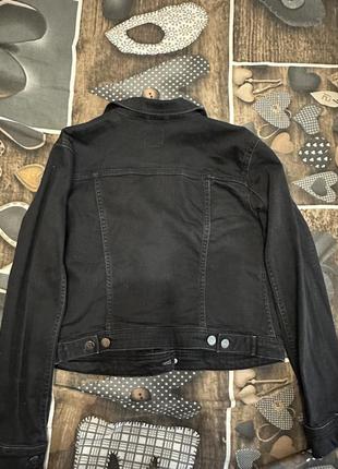 Женская джинсовая черная куртка colin’s2 фото