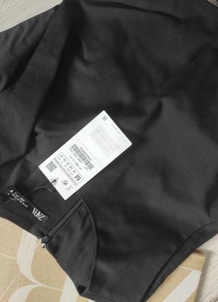 Zara ,сукня плаття чорна міні з вирізом в обтяжку нова розмір s m9 фото