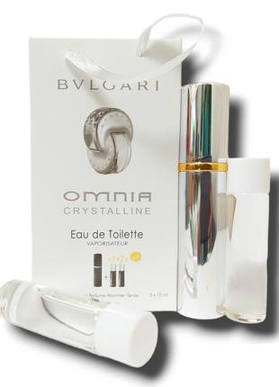 Духи жіночі 3в1 bvlgari omnia crystalline 45 мл. (булгарі омнія кристалін)