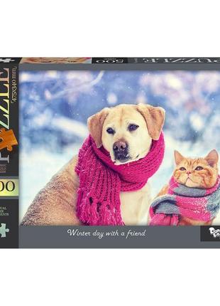 Пазлы danko toys 500 элементов winter day with a friend (с500-14-08)