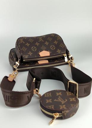 Louis vuitton pochete multi brown3 фото