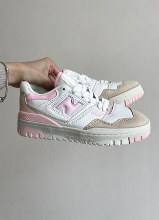 Женские кроссовки new balance 550 white pink 36-37-38-39