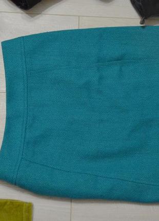 Теплая миниюбка, шерстяная юбка мини, размер м3 фото