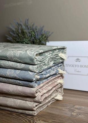 Постільна білизна tivolyo home papillon pembe піке делюксатин з бавовняним покривалом євро