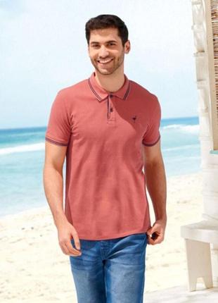 Чоловіча футболка поло, розмір l, колір кораловий