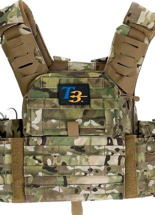 Плитоноска тактическая t3 gear tomahawk 2 plate carrier multicam мультикам