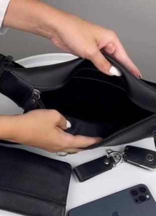 Мужская сумка бананка с экокожи