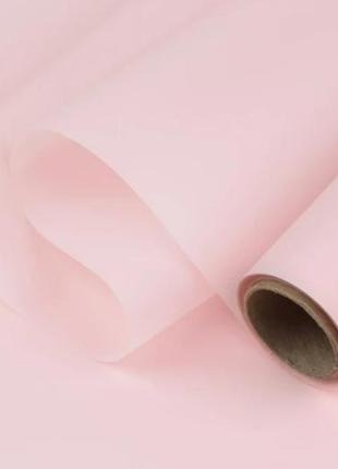 Калька (бумага для цветов упаковочная) #03 "бледно розовый", рулон 60см х 8м1 фото