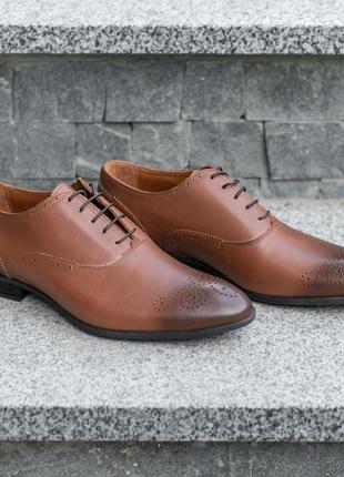 Светлые мужские туфли из натуральной кожи4 фото