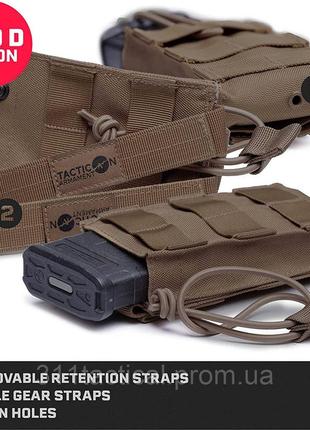 Подсумок для магазина m4 5.56’ tacticon r3 rifle mag pouch койот2 фото