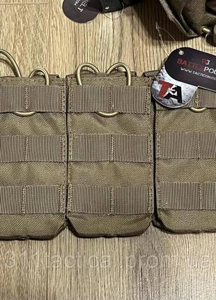 Подсумок для магазина m4 5.56’ tacticon r3 rifle mag pouch койот7 фото