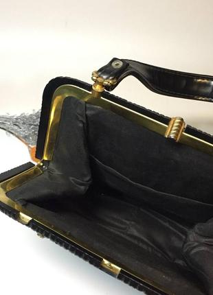 Вінтажна сумка-сер ретро жіноча сумка н1378 у гарному збереженні. стан за фото матеріалом кач5 фото