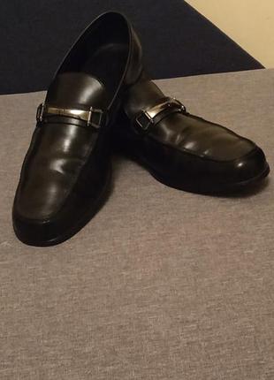 Туфли черные, мужские,кожаные ermenegildo zegna италия .1 фото