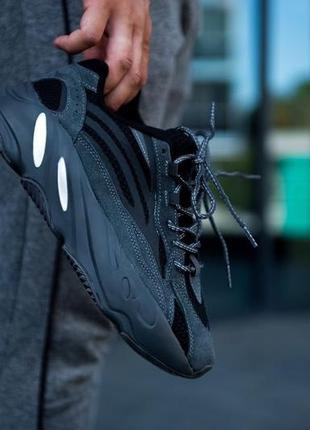 Adidas yeezy boost 700 utility black, кросівки чорні адідас ізі 700 весна-осінь, адидас изи буст 700 кроссовки черные .