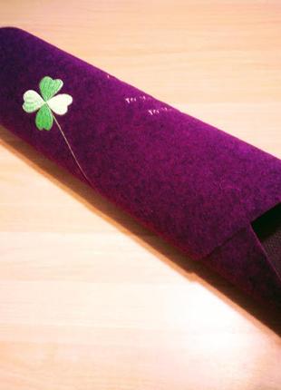 Коврик «клевер» 40×120 см с вышивкой фиолетовый2 фото