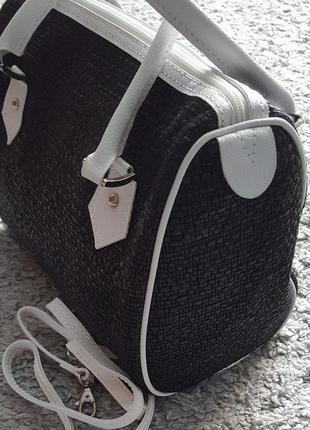 Оригінал.нова,шкіряна,італійська,стильна сумка genuine leather borse in pelle1 фото