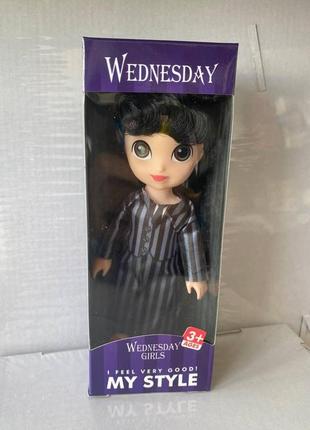 Венздей лялька із серіалу венсдей wednesday (сімейка аддамсів) плаття  valentino