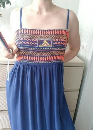 Длинный сарафан платье макси летнее платье с открытой спиной papaya m7 фото