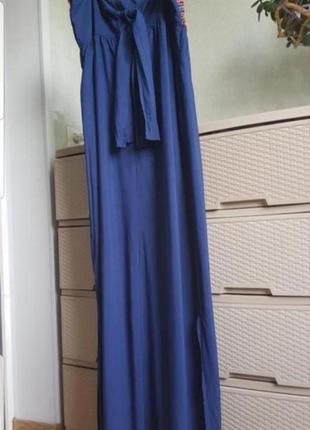 Довгий сарафан плаття максі літня сукня з відкритою спиною papaya m6 фото