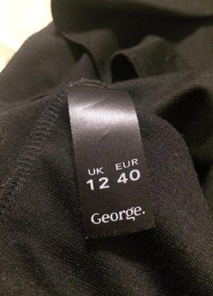 George плаття c баскою і сітчастим верхи сукня чорне7 фото