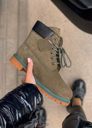 Зимние ботинки timberland в коричневом цвете с мехом (осень-зима-весна)😍2 фото