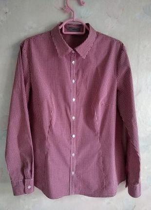 Женская рубашка montego в клетку р.l -xl eur44, хлопок
