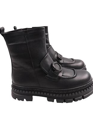Ботинки женские aquamarin черные натуральная кожа, 39