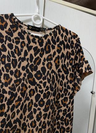 Леопардова сукня коротка літня сукня леопард6 фото