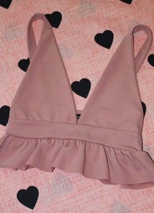 Новый пудровый топ на лето от бренда boohoo! блузка, футболка, майка❤️
