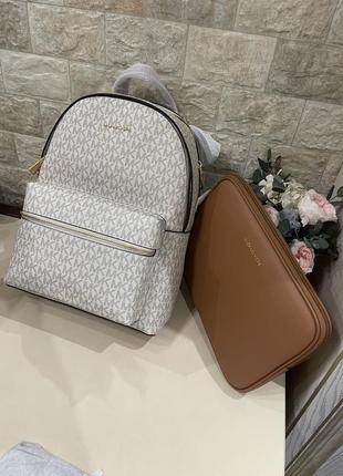 Рюкзак , портфель michael kors sally medium 2-in-1 logo and faux leather backpack , оригінал