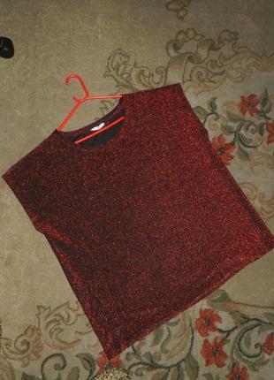 Ошатна,трикотажна-стрейч,блузка з мерехтінням-люрексом,великого розміру,ellos7 фото