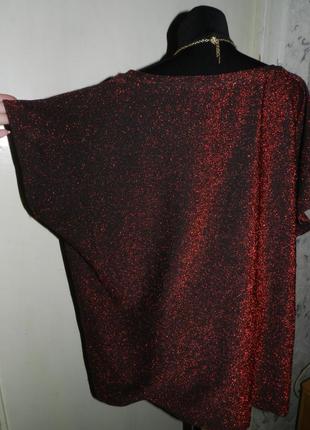 Ошатна,трикотажна-стрейч,блузка з мерехтінням-люрексом,великого розміру,ellos4 фото