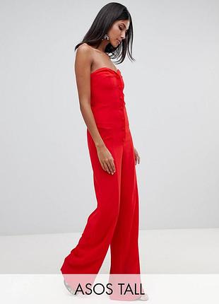 Комбинезон бандо на пуговицах с пряжкой asos design