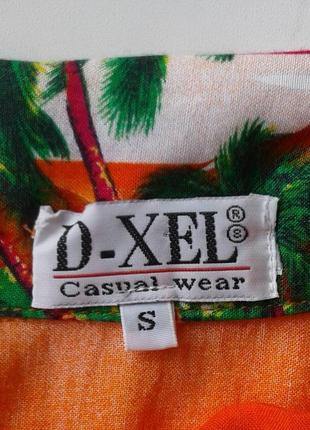 Віскозна сорочка тропічний принт, гавайська сорочка d-xel casual wear таїланд4 фото