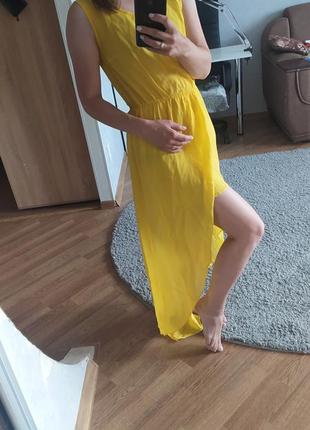 Шифоновое платье. платье. желтое платье3 фото