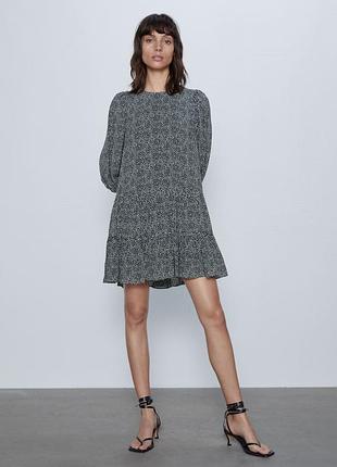 Трендовое платье zara в горошек