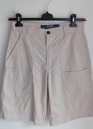 Бежевые джинсовые мужские шорты карго бермуды garcia, s1 фото