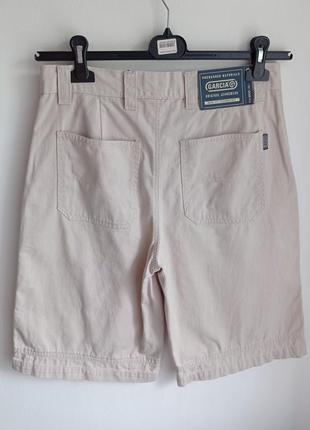 Бежевые джинсовые мужские шорты карго бермуды garcia, s2 фото