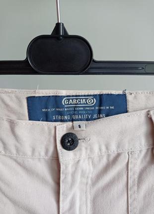 Бежевые джинсовые мужские шорты карго бермуды garcia, s3 фото