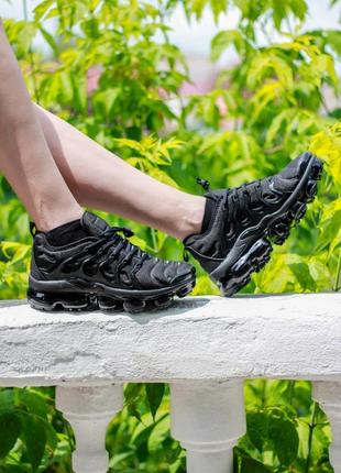 Мужские кроссовки nike air vapormax plus triple black5 фото