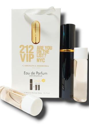 Духи женские 3в1 carolina herrera 212 vip 45 мл. (каролина херера вип)