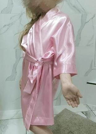 Халат атласний ,шовковий для дівчинки