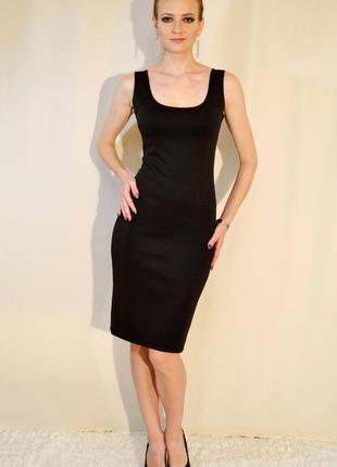 Сукня-майка жіноча по коліно. чорний 38