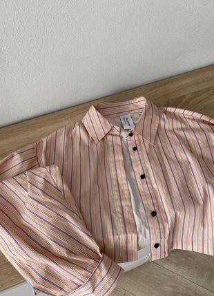 Вкорочена сорочка в смужку