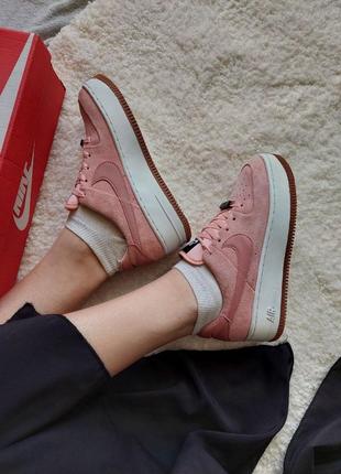 Женские кроссовки nike air force pink sage5 фото