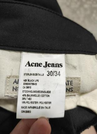 Acne jeans джинсы на высокую девушку классика черные со стрелками сток 30/345 фото