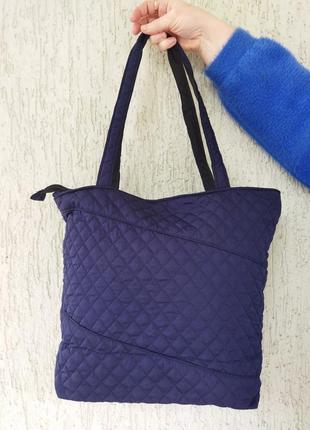 Сумка женская стеганная из плашёвки, сумка женская стеганая сиз плащевки3 фото