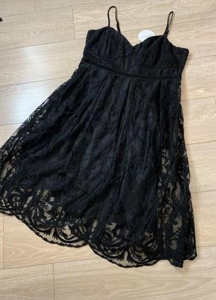 Сукня чорна мереживо вечірня святкова9 фото